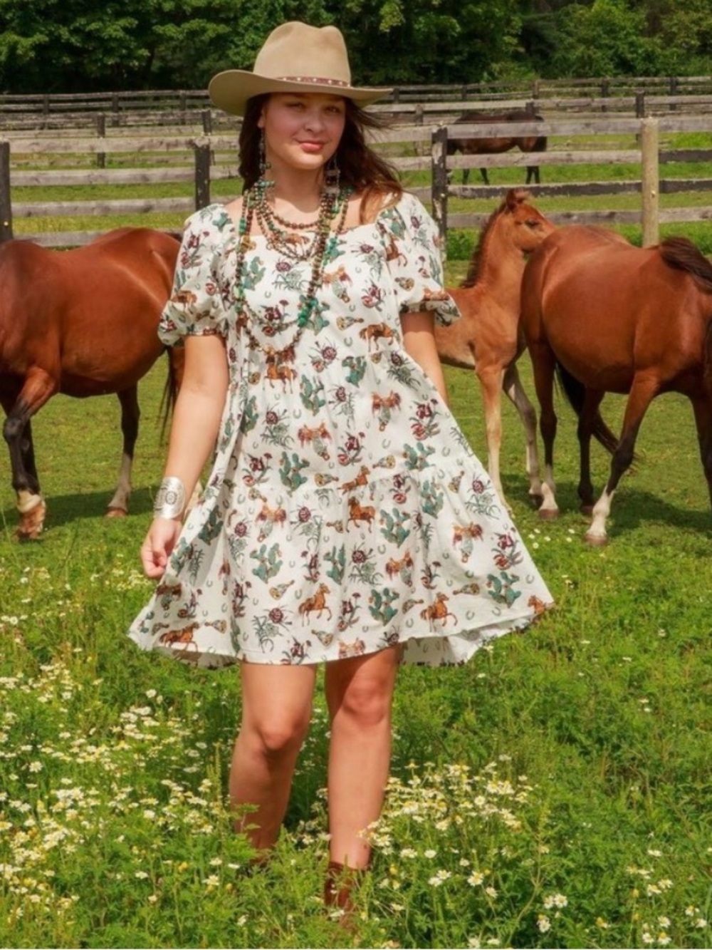 Tasha Polizzi White Cotton Melody Dress Sz S Western Rodeo Horse Equestrian